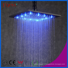 Fyeer Big LED Pomme de douche de couleur pluie carré noir